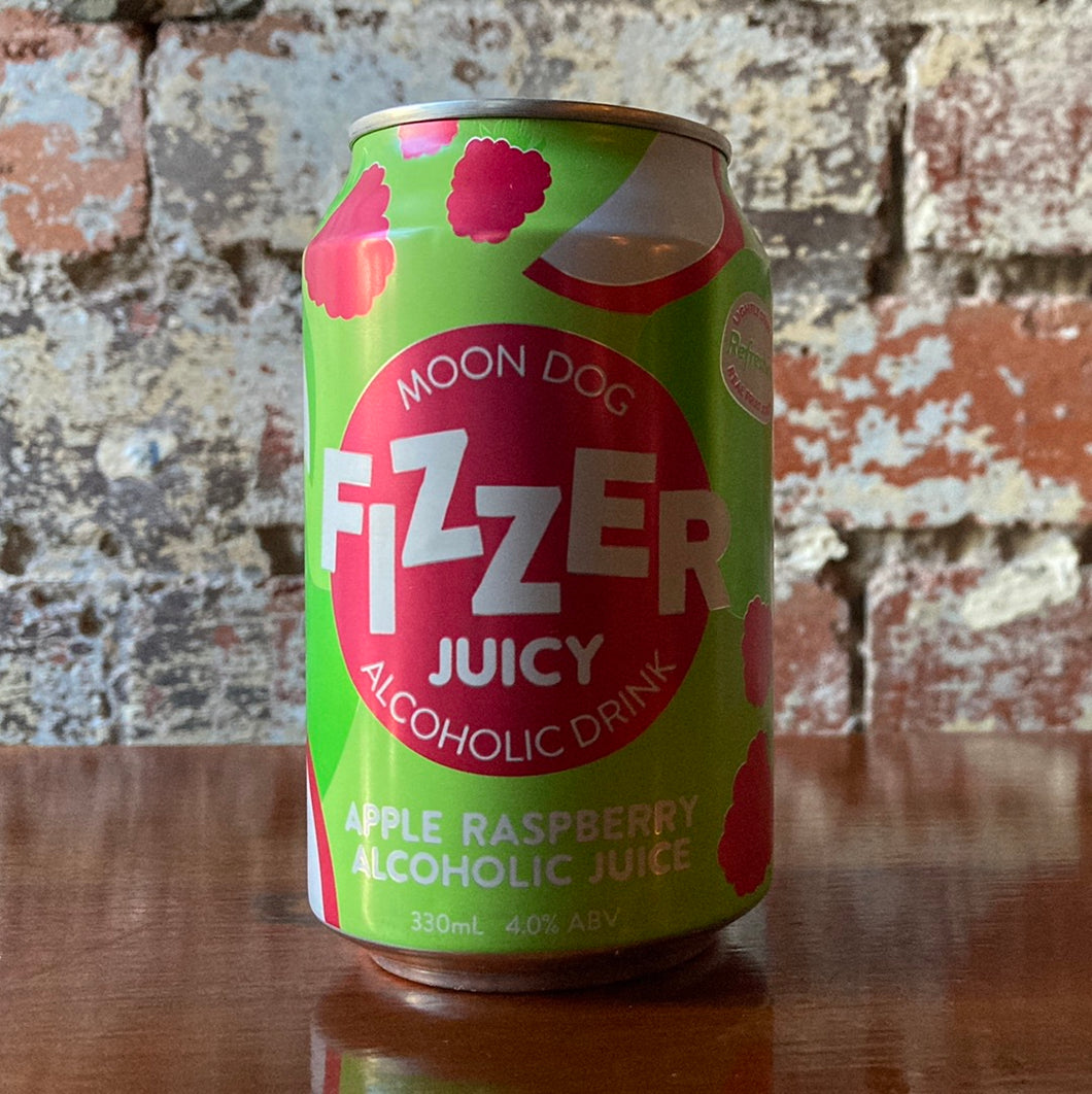 Moon Dog Fizzer Juicy Apple Rasberry Alcoholic Juice