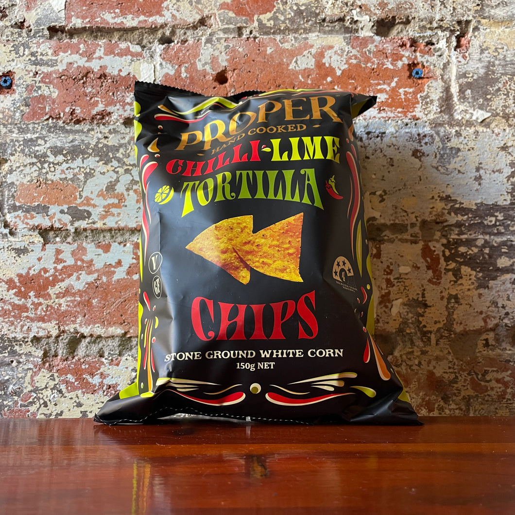 Proper Chilli-Lime Stone Ground White Corn Tortilla Chips