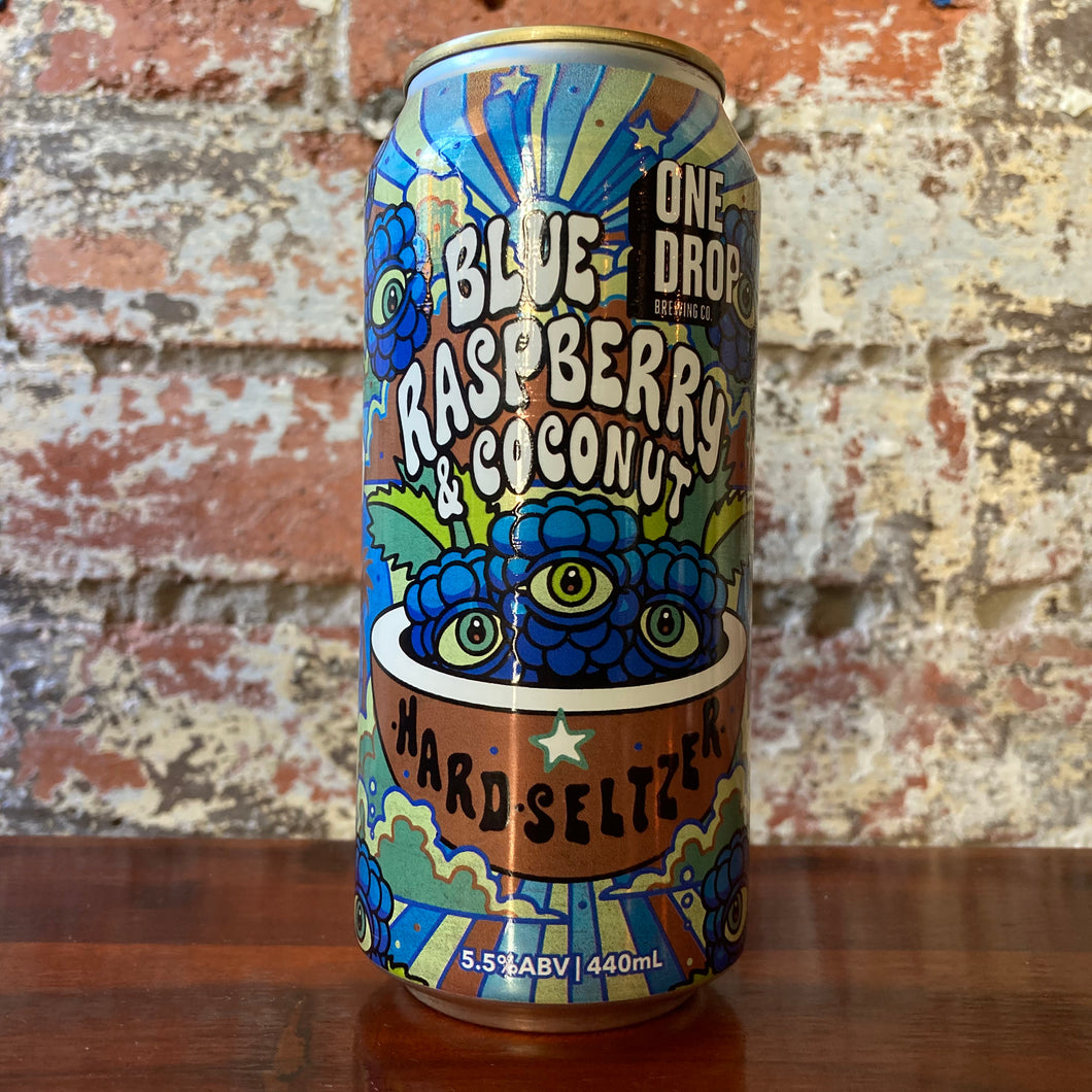 One Drop Blue Raspberry & Coconut Hard Seltzer