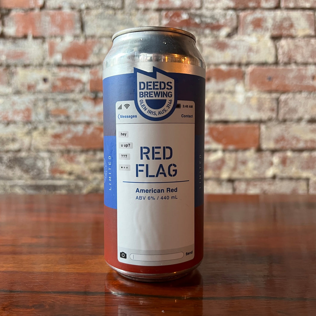 Deeds Red Flag American Red Ale